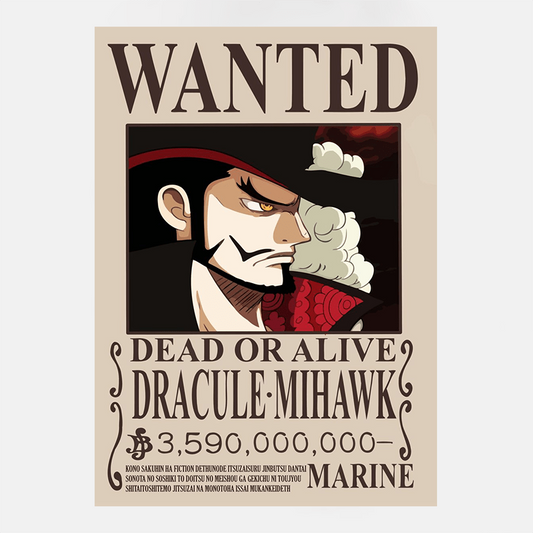 Avis de Recherche One Piece Prime Mihawk