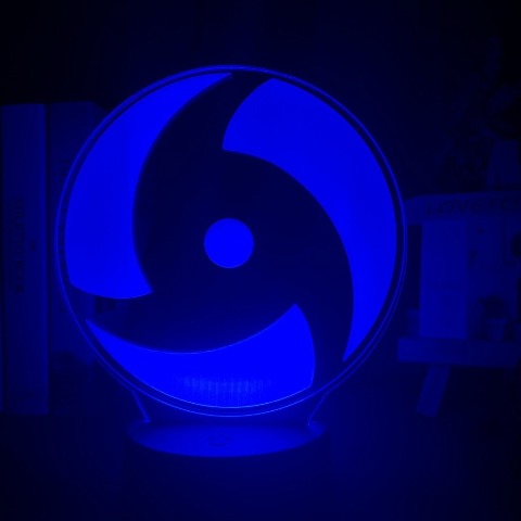 Deco Naruto Lampe Sharingan Led Neon À Poser De Chevet ou Bureau Manga