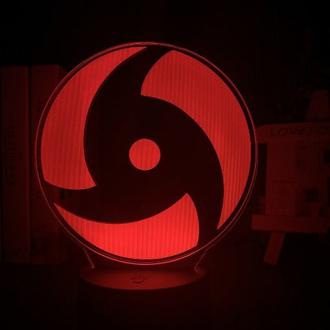 Deco Naruto Lampe Sharingan Led Neon À Poser De Chevet ou Bureau Manga