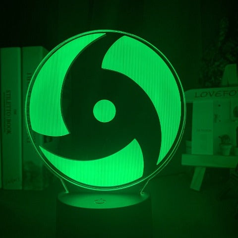 Deco Naruto Lampe Sharingan Led Neon À Poser De Chevet ou Bureau Manga