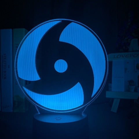 Deco Naruto Lampe Sharingan Led Neon À Poser De Chevet ou Bureau Manga