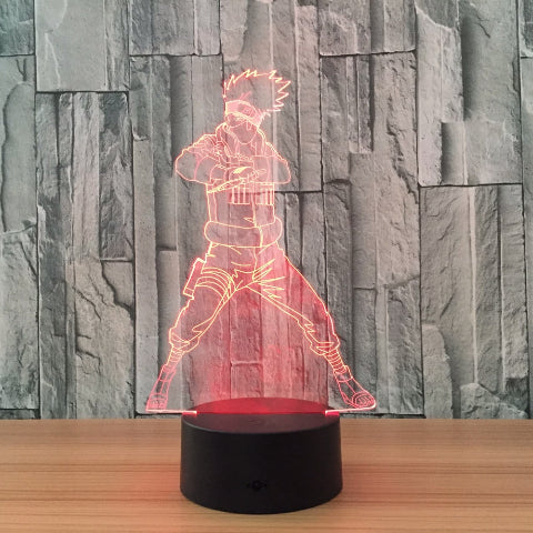 Lampe Kakashi Hatake Led Neon À Poser De Chevet ou Bureau Déco Manga Naruto