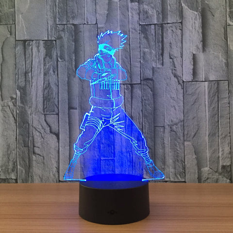 Lampe Kakashi Hatake Led Neon À Poser De Chevet ou Bureau Déco Manga Naruto