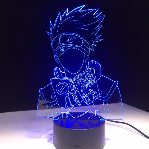 Lampe Kakashi Led Neon À Poser De Chevet ou Bureau Déco Manga Naruto