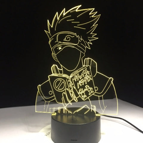 Lampe Kakashi Led Neon À Poser De Chevet ou Bureau Déco Manga Naruto