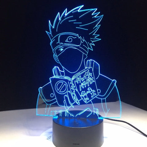 Lampe Kakashi Led Neon À Poser De Chevet ou Bureau Déco Manga Naruto