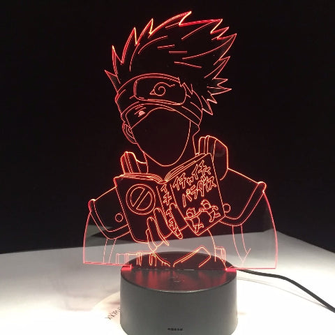 Lampe Kakashi Led Neon À Poser De Chevet ou Bureau Déco Manga Naruto