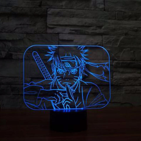 Lampe Led 3D Naruto Neon À Poser De Chevet ou Bureau Déco Manga