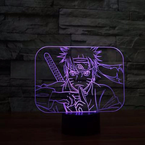 Lampe Led 3D Naruto Neon À Poser De Chevet ou Bureau Déco Manga