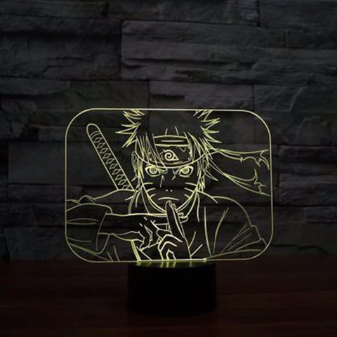 Lampe Led 3D Naruto Neon À Poser De Chevet ou Bureau Déco Manga