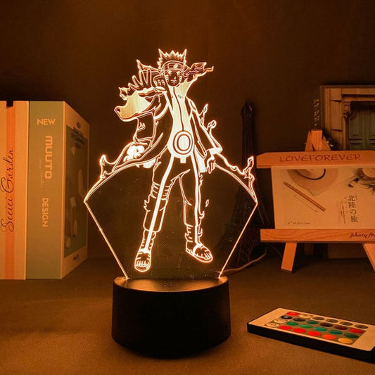 Lampe Naruto 3D Led Neon À Poser De Chevet ou Bureau Déco Manga