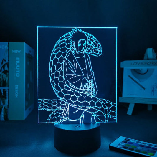 Lampe Sasuke Led Neon À Poser De Chevet ou Bureau Déco Manga Naruto