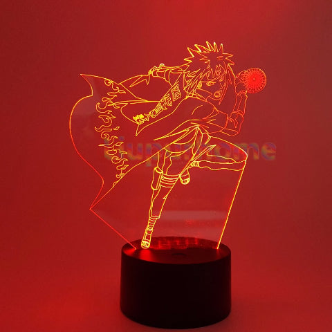 Naruto 3D Lampe Led Neon À Poser De Chevet ou Bureau Déco Manga